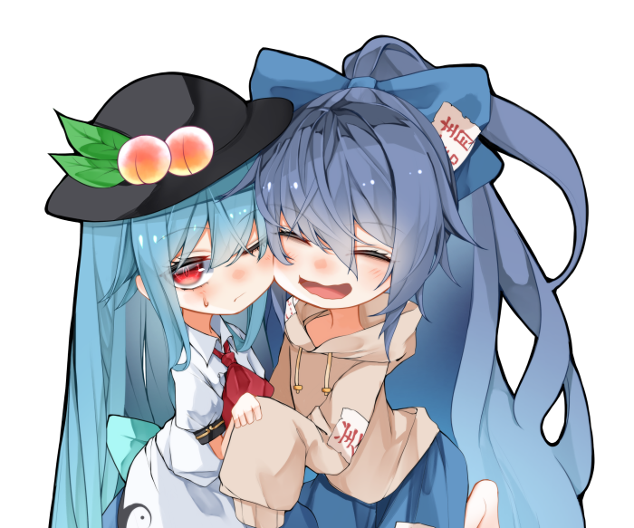 Shion Yorigami and Tenshi Hinanai from Touhou