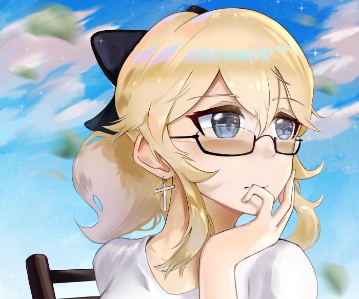 Jean from Genshin Impact with glasses