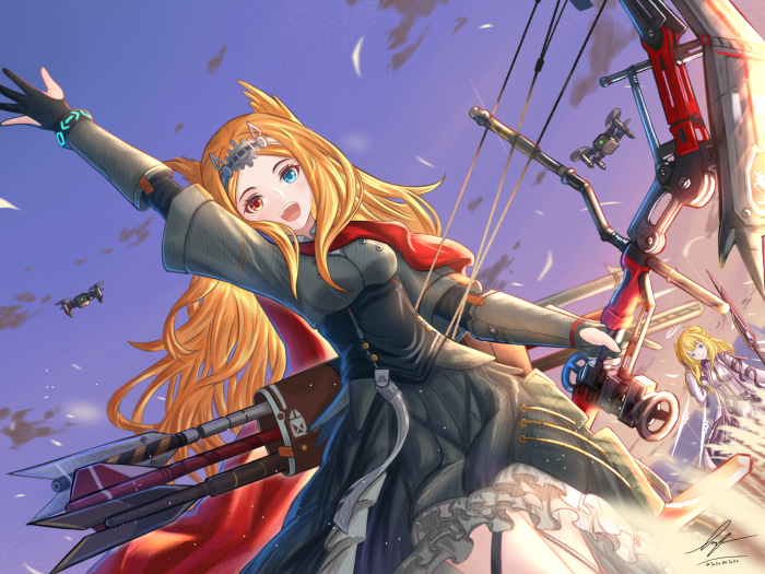 Archetto from Arknights with bow and arrows