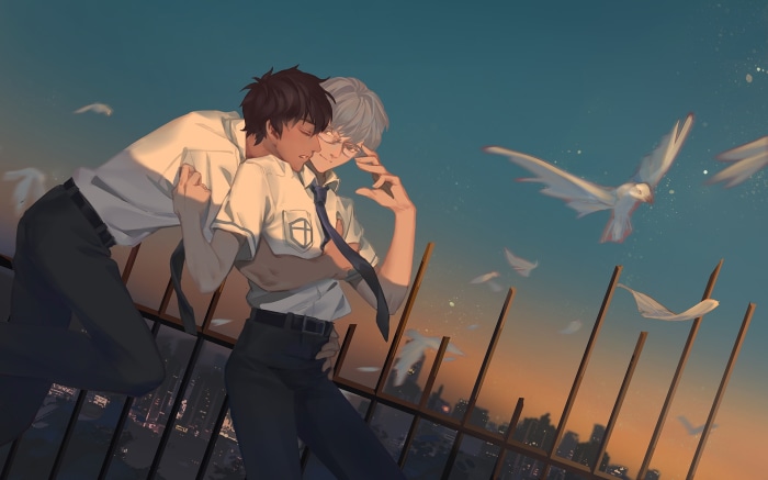 Toya Kinomoto and Yukito Tsukishiro from Cardcaptor Sakura