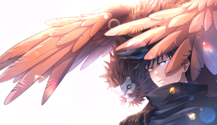 Megumi Fushiguro with Owl Companion from Jujutsu Kaisen