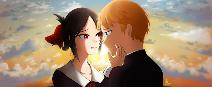 Kaguya Shinomiya and Miyuki Shirogane from Kaguya-sama: Love Is War