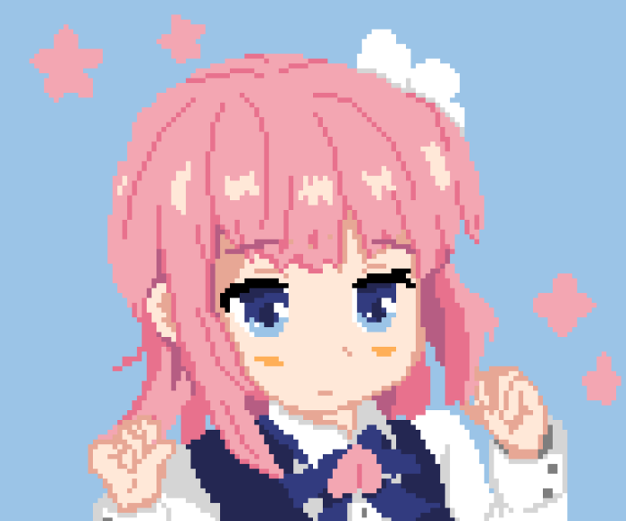 Momo Chiyoda from The Demon Girl Next Door Pixel Art