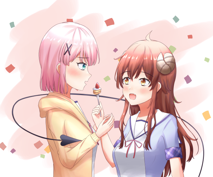 Momo Chiyoda and Yuuko Yoshida from The Demon Girl Next Door 4K