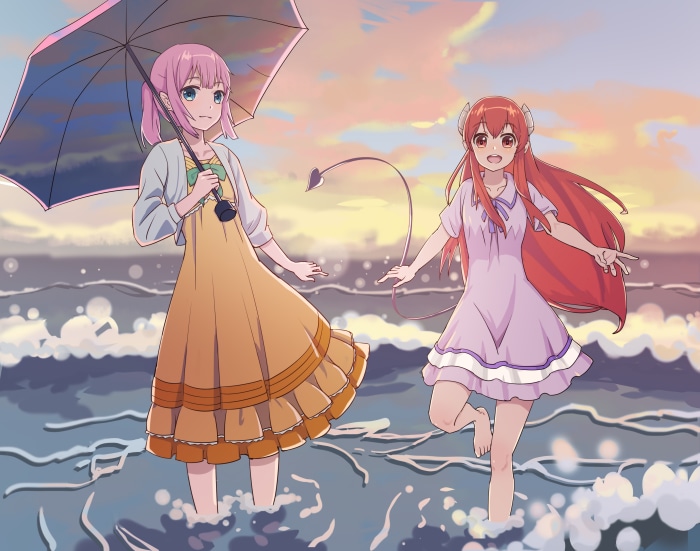 Momo Chiyoda and Yuuko Yoshida from The Demon Girl Next Door