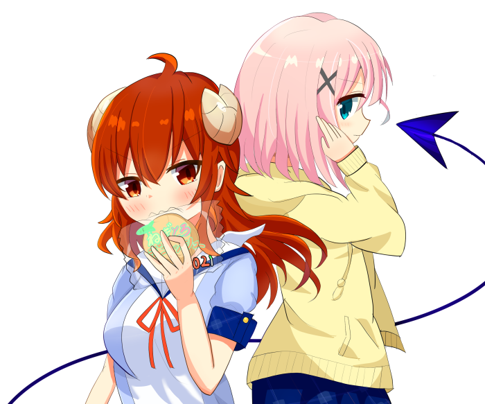 Momo Chiyoda and Yuuko Yoshida from The Demon Girl Next Door