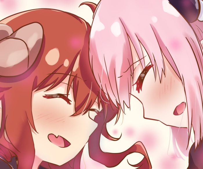 Yuuko Yoshida and Momo Chiyoda from The Demon Girl Next Door