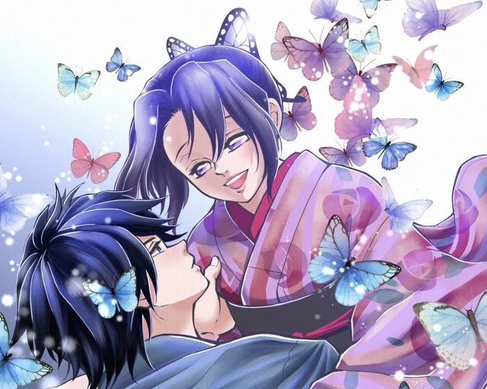 Shinobu Kochou and Giyuu Tomioka from Demon Slayer