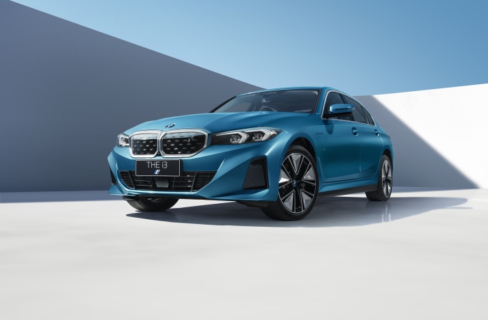 Blue BMW i3 Electric Car 4K