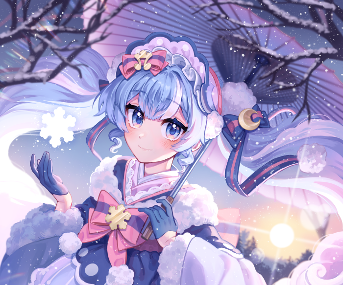 Hatsune Miku in Winter with Umbrella