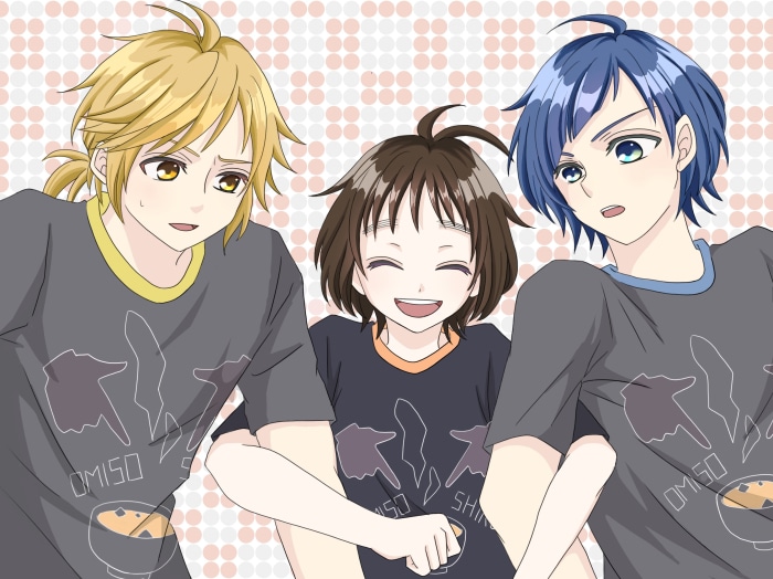 Aizou Shibasaki, Yujiro Someya, and Hiyori Suzumi from To Become A Real Heroine!