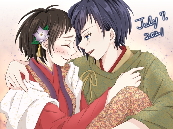 Hiyori Suzumi and Yujiro Someya from To Become A Real Heroine!