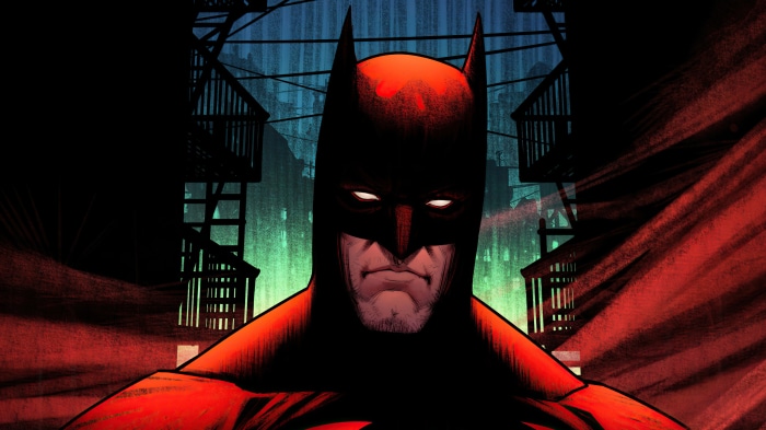 Batman in a dark alley