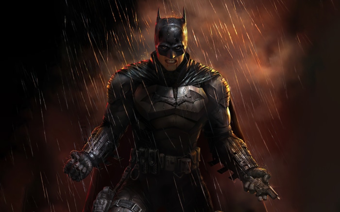Batman in the rain