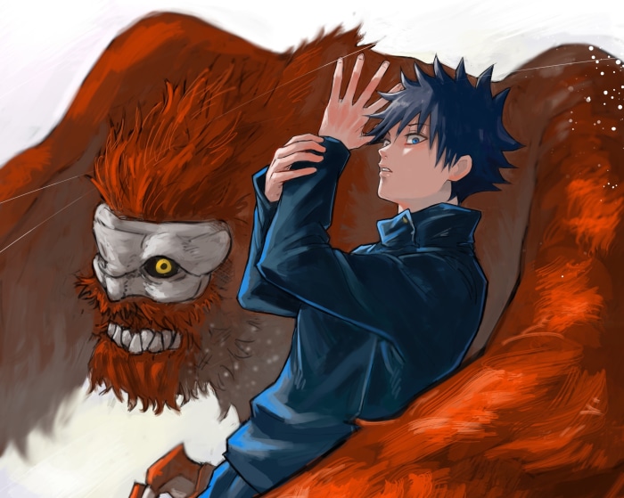 Megumi Fushiguro with a Chimera Shadow Garden from Jujutsu Kaisen