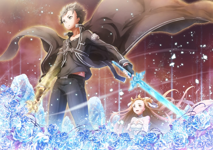 Kirito and Asuna from Sword Art Online 4K