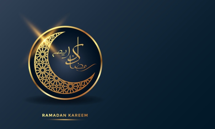 Ramadan Kareem Arabic Calligraphy Crescent Moon