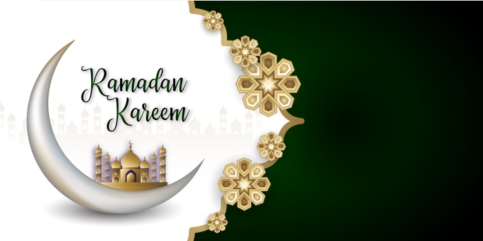 Ramadan Kareem Islamic Crescent and Mosque