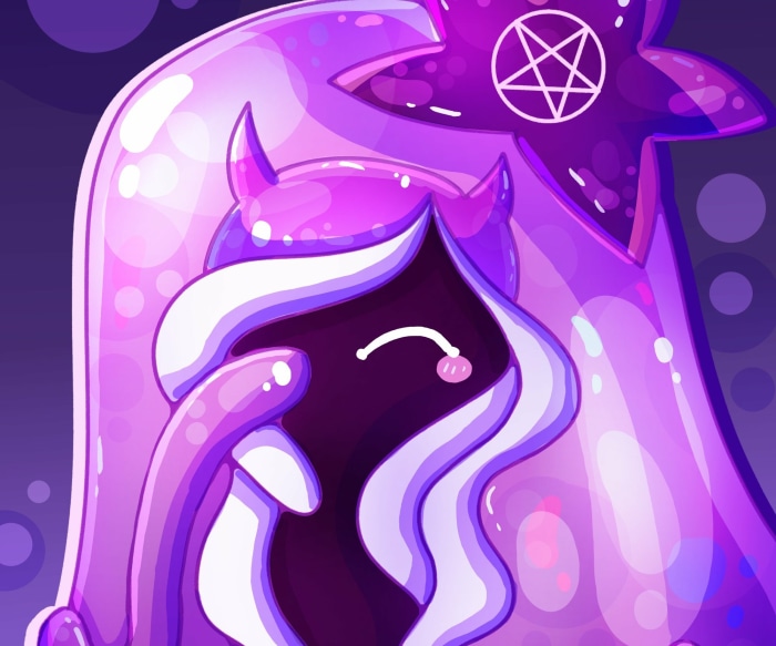 Helluva Boss character with pentagram