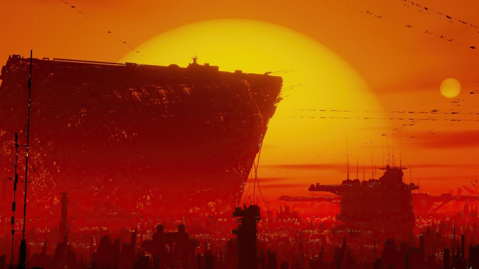 Sci Fi City 4K Futuristic Landscape