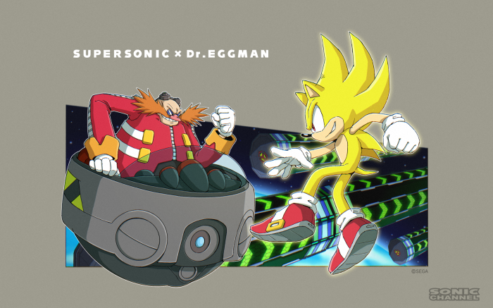 Super Sonic and Dr. Eggman from Sonic the Hedgehog