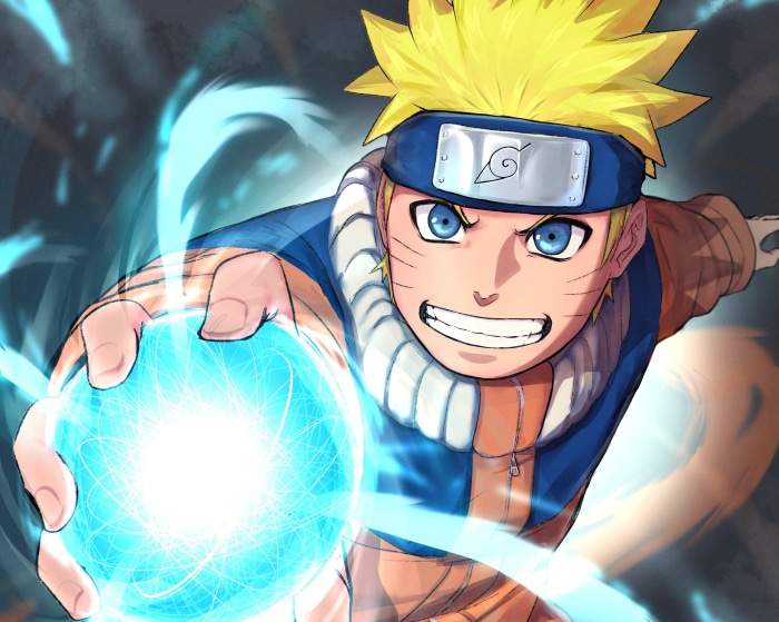 Naruto Uzumaki using Rasengan from Naruto