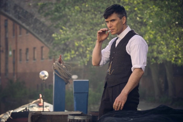Thomas Shelby from Peaky Blinders smoking