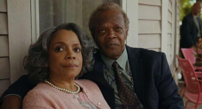 Samuel L. Jackson and Denise Burse in The Last Days Of Ptolemy Grey