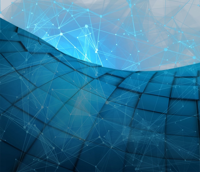 Abstract Blue Network Grid