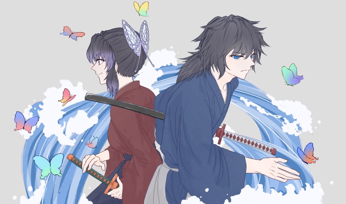 Shinobu Kochou and Giyuu Tomioka from Demon Slayer 4K