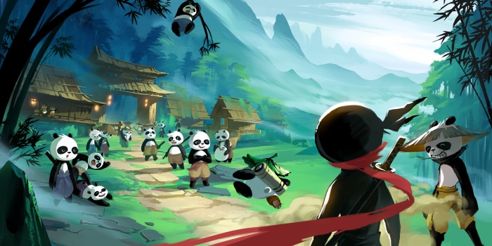 Pandas and ninjas in Ninja Must Die 3 4K