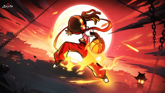 Ninja Must Die 3 character with basketball