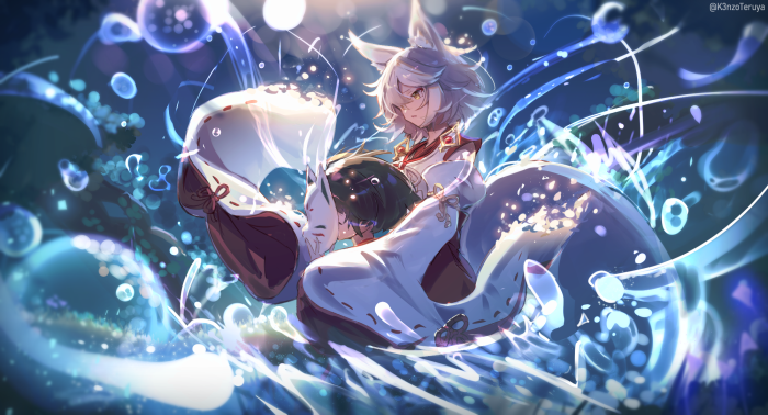 Kitsune Saiguu and Kazari from Genshin Impact