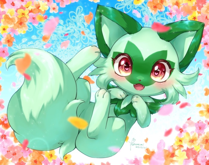 Sprigatito from Pokémon Scarlet and Violet