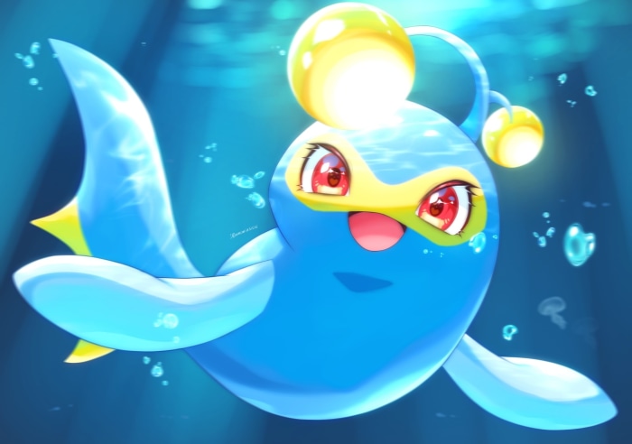 Lanturn from Pokémon underwater