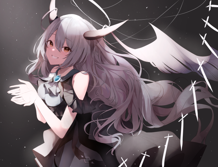 Girl with horns and wings