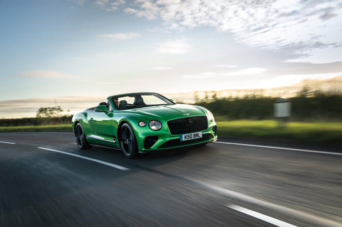 Green Bentley Continental GT V8 Convertible 4K