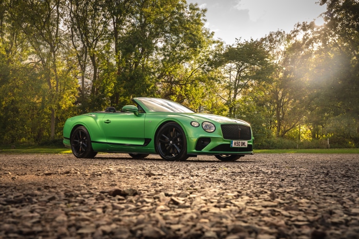 Green Bentley Continental GT V8 Convertible 4K
