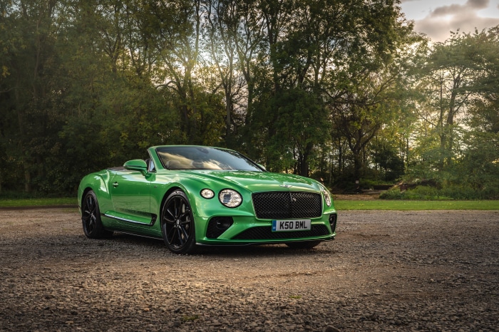 Green Bentley Continental GT V8 Convertible 4K