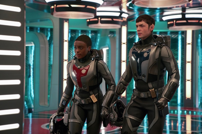 Spock and Nyota Uhura from Star Trek: Strange New Worlds 4K