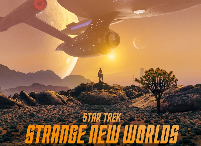 Star Trek: Strange New Worlds Enterprise in desert landscape