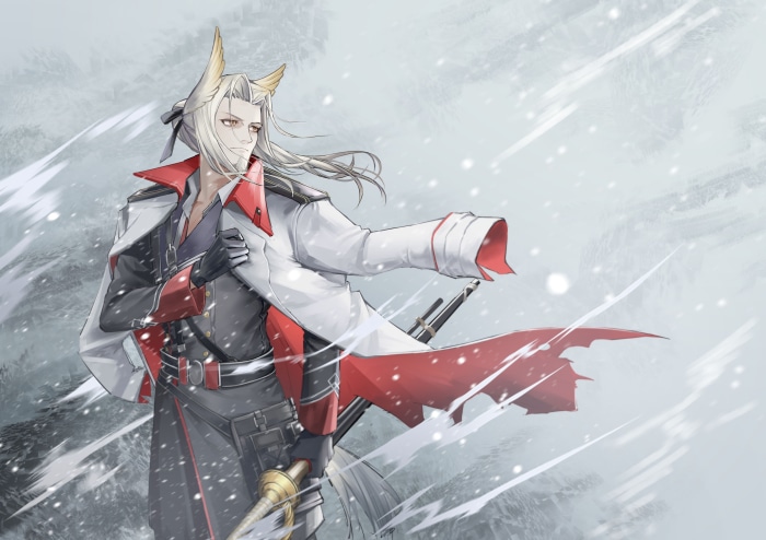 Hellagur from Arknights in snow