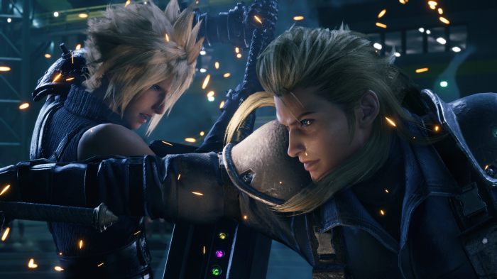 Cloud Strife and Zack Fair from Final Fantasy VII Remake