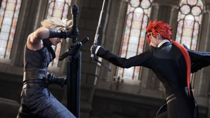Cloud Strife and Sephiroth from Final Fantasy VII Remake