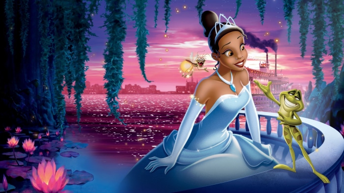 Tiana and Prince Naveen as frogs from The Princess and the Frog
