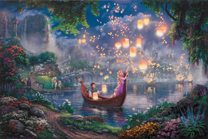I See The Light by Thomas Kinkade, Rapunzel and Eugene Fitzherbert