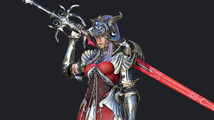Warrior with ornate armor and sword from Black Desert Online