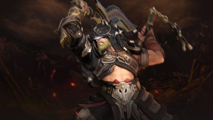 Warrior with axe from Black Desert Online