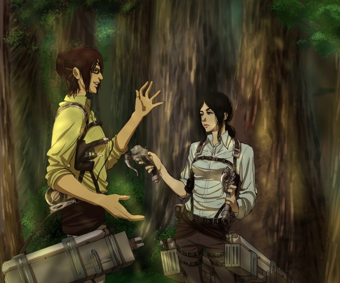 Pieck Finger and Hange Zoë from Attack On Titan