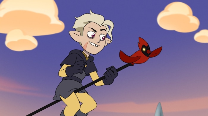 Hunter from The Owl House with a cardinal staff